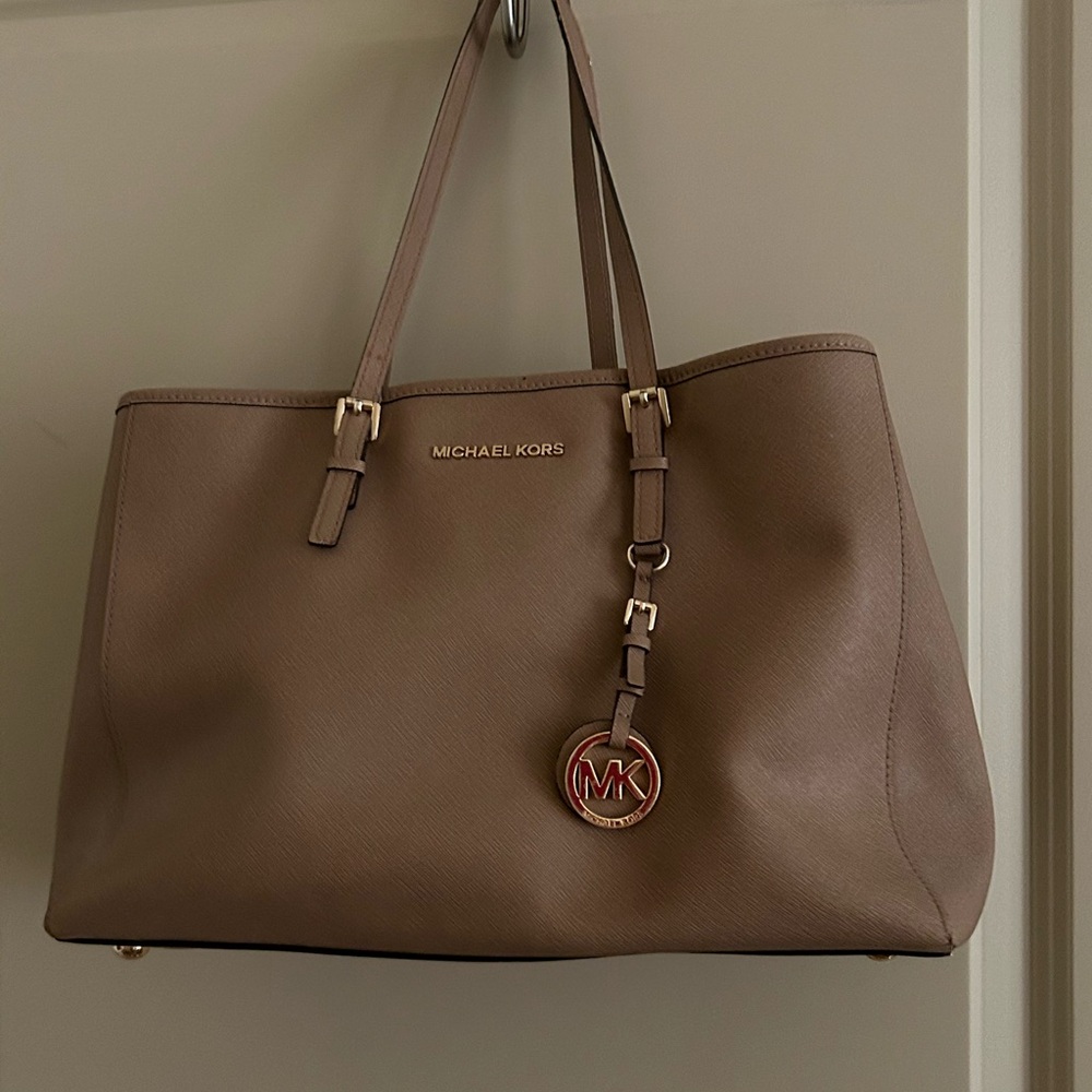 Michael Kors Tan Leather Tote Bag
